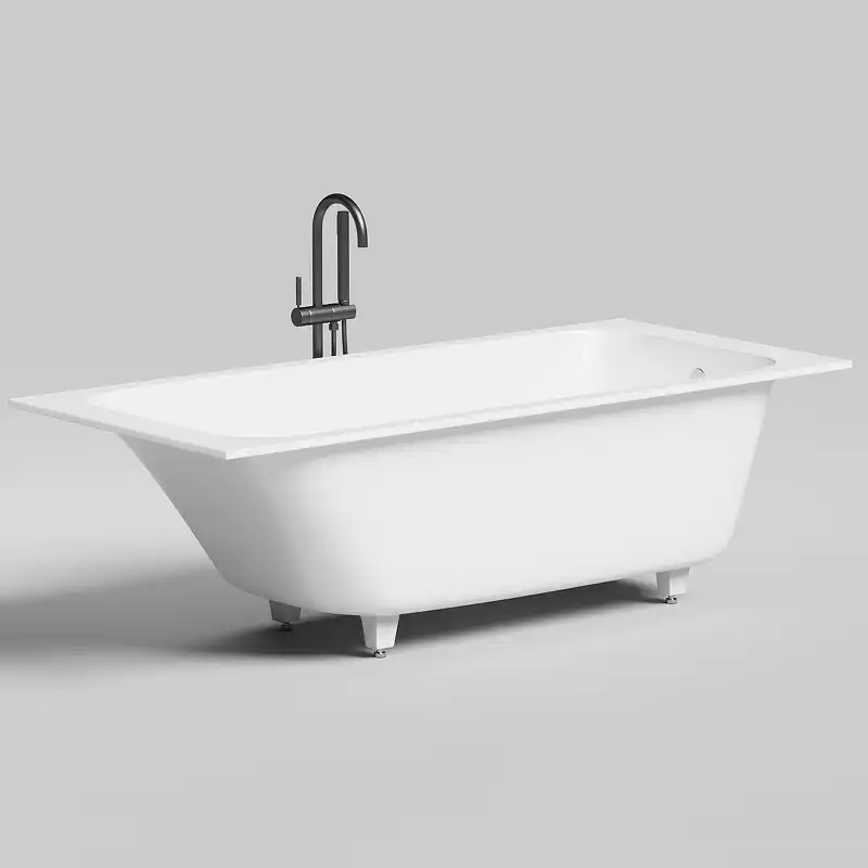 Ванна Salini ORLANDA 170х70 102021M из материала S-Stone, Белая матовая фото 2