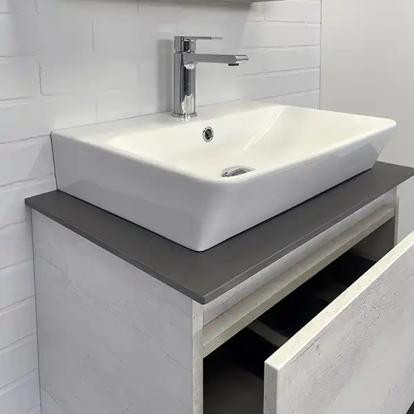 Тумба с умывальником Comforty Прага 60 Дуб белый, 00-00014535 фото 8