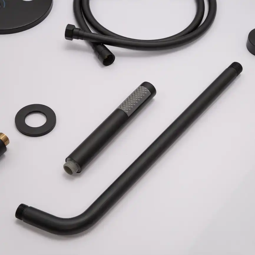 Встраиваемая душевая система AVS LUXURY 811-501-MB термостат, черный матовый фото 6