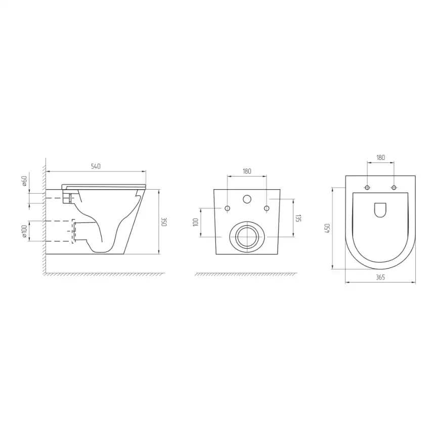 Унитаз подвесной AVS Лемма 801-0033-P-T2-GW безободковый, со смывом Торнадо, белый фото 2