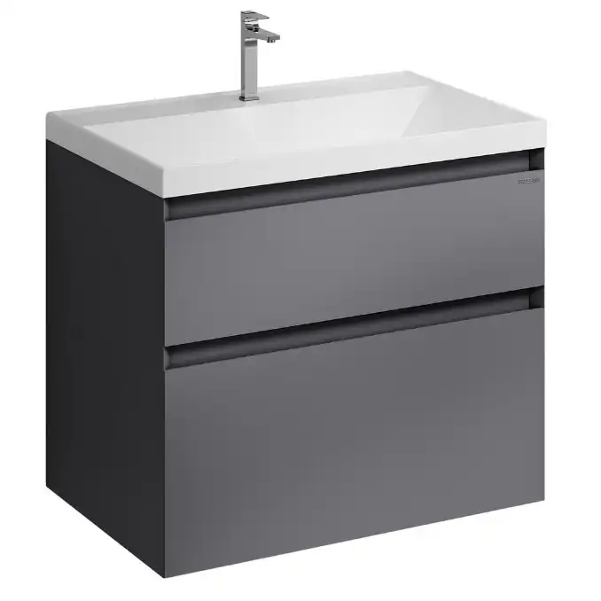 Тумба под раковину Grossman Меркадо 70 подвесная, графит матовый (107079) фото 1
