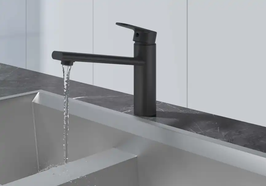 Смеситель для кухни Aquatek Ника AQ1880MB, Черный матовый фото 5