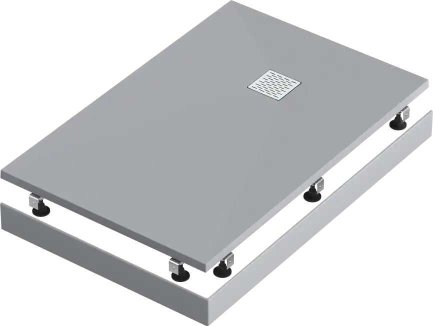 Душевой поддон Good Door Essentia 100х90 из искусственного камня, Серый графит ЛП00070 фото 2