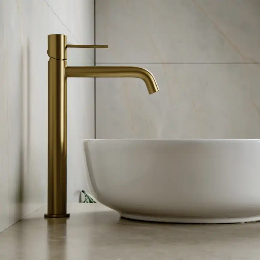 Смесители для раковины AVS Slimmer 811-101-BG высокий, брашированное золото фото 12