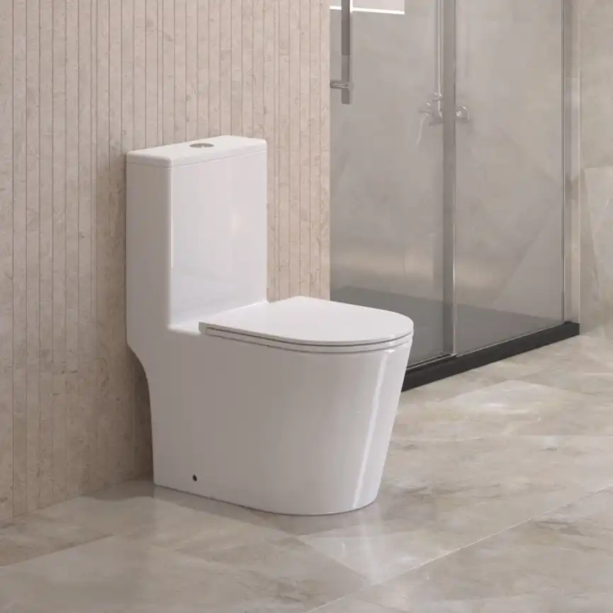 Унитаз-моноблок BelBagno TRE-TOR BB673CP-MN-TOR/SC, безободковый, со смывом Торнадо, с сиденьем микролифт, Белый фото 1
