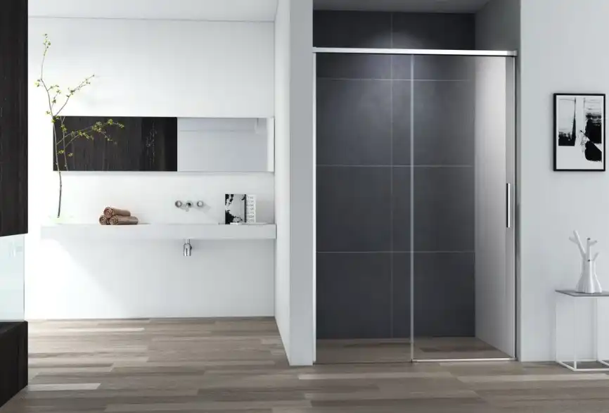 Душевая дверь с доводчиками CEZARES DUET SOFT-BF-1-110-C-Cr стекло Прозрачное, профиль Хром фото 2