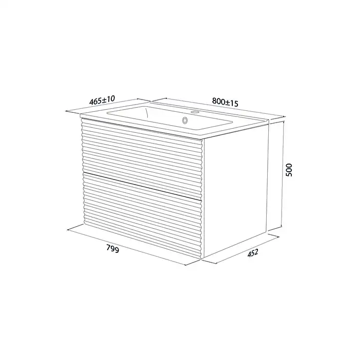 Тумба с раковиной IDDIS Bild 80, подвесная, Белая, BIL80W0i95K фото 16