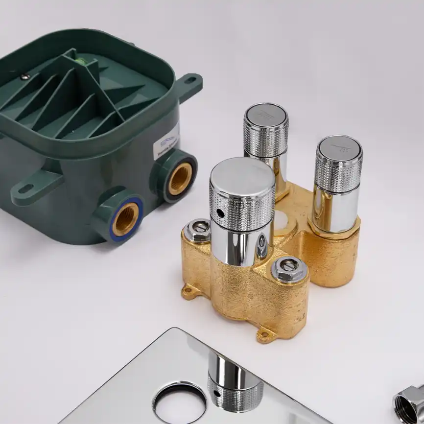 Встраиваемая душевая система AVS LUXURY 811-502-CR термостат, хром фото 8