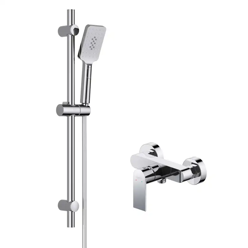 Смеситель для душа Aquatek Лира AQ1432CR, с душевым гарнитуром однорычажный, Хром фото 1