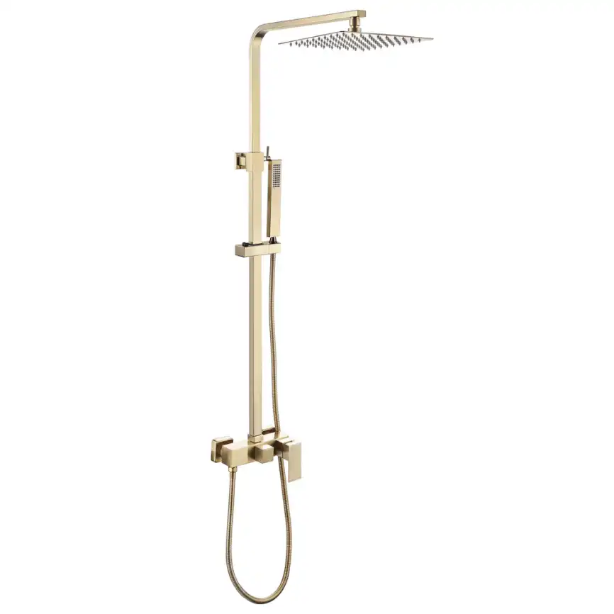 Душевая стойка ABBER Daheim AF8220G без излива, золото матовое фото 1