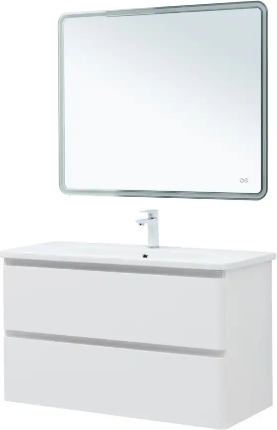 Тумба под раковину Aquanet Эмбер 105 белый матовый 330469 фото 8