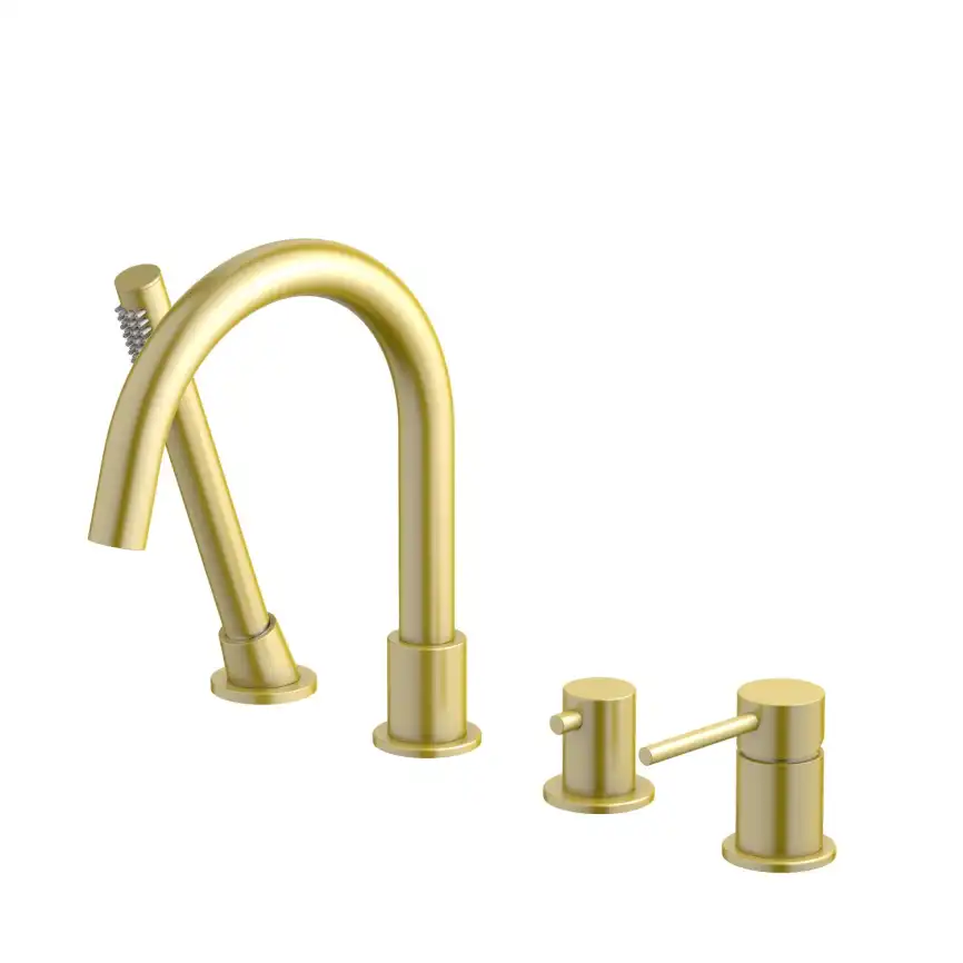 Смеситель на борт ванны Aquatek Европа AQ1348BG, Золото матовое фото 1