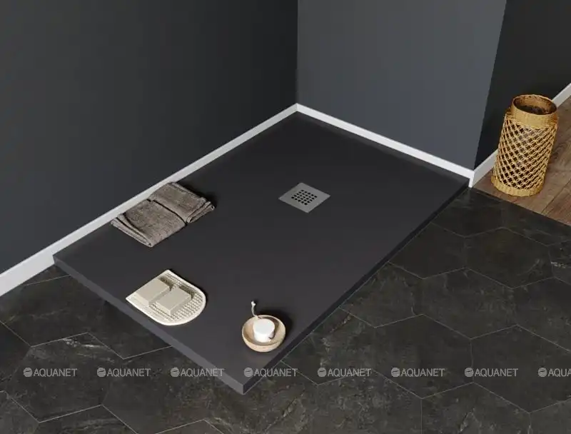 Душевой поддон Aquanet Pleasure 140х80 из искусственного камня 258892 Черный фото 1