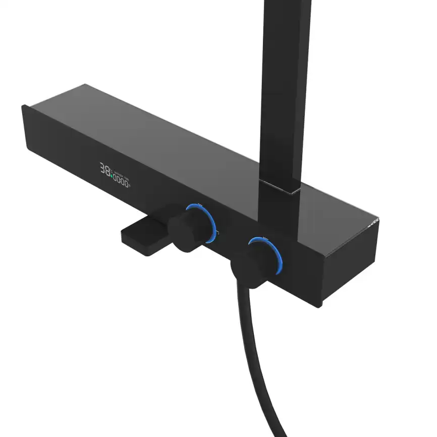 Душевая система  Vincea Inspire VSFS-3I13TMB VSFS-3I13TMB  с термостатом, черный матовый фото 3