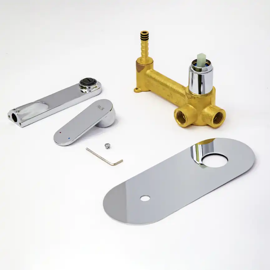 Смеситель для раковины AVS Beauty 811-552-CR встраиваемый, с внутренней частью, хром фото 8