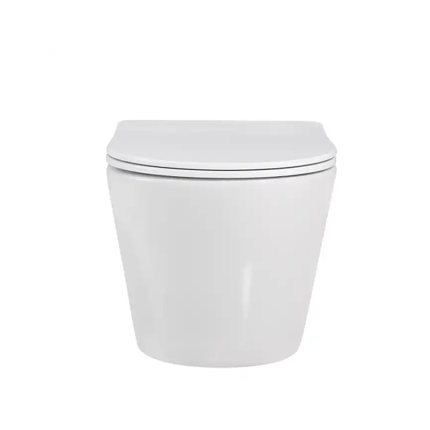 Подвесной унитаз ABBER Bequem AC1102 белый, безободковый, с сиденьем микролифт фото 3