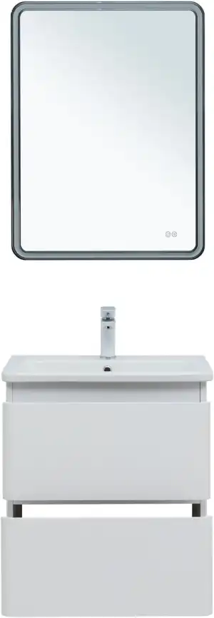 Тумба под раковину Aquanet Эмбер 60 белый матовый 330465 фото 6