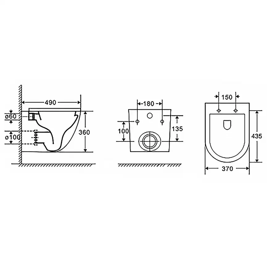 Унитаз подвесной Azario PRO PRO-0001 подвесной, безободковый, с сиденьем микролифт, Белый глянцевый фото 12