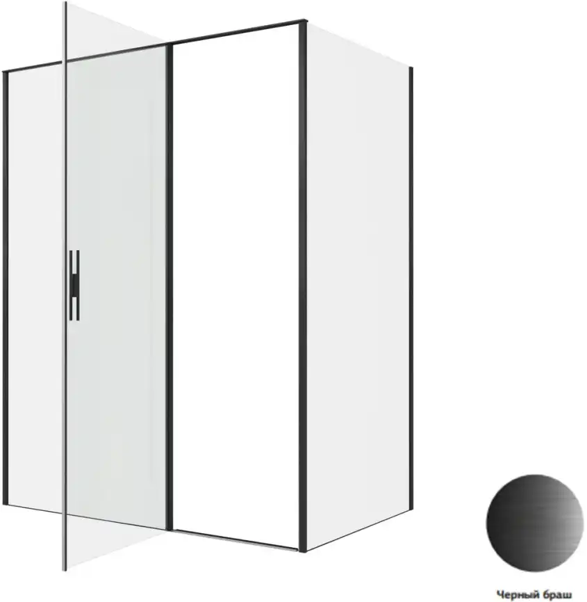 Душевой уголок Allen Brau Priority 160x100 3.31039.BBA + 3.31048.BBA черный браш фото 5