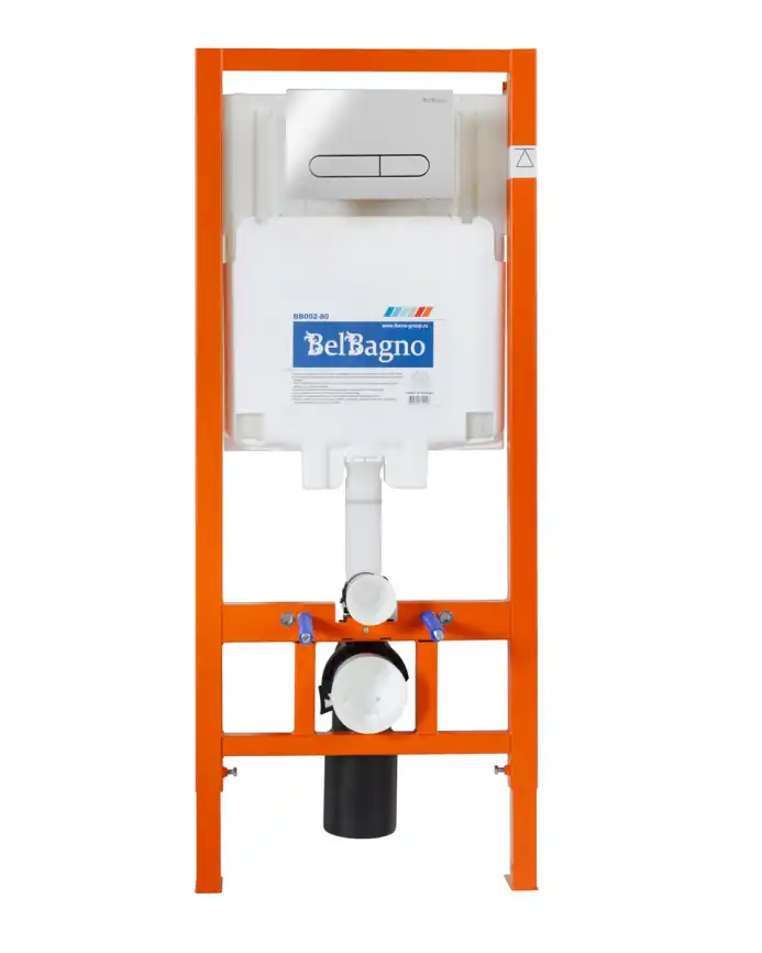 Комплект 3 в 1 Унитаз подвесной с сиденьем BelBagno LOTO BB070CHR/SC + Система инсталляции для унитазов BelBagno BB002-80  с кнопкой смыва BB005-PR-CHROME фото 2