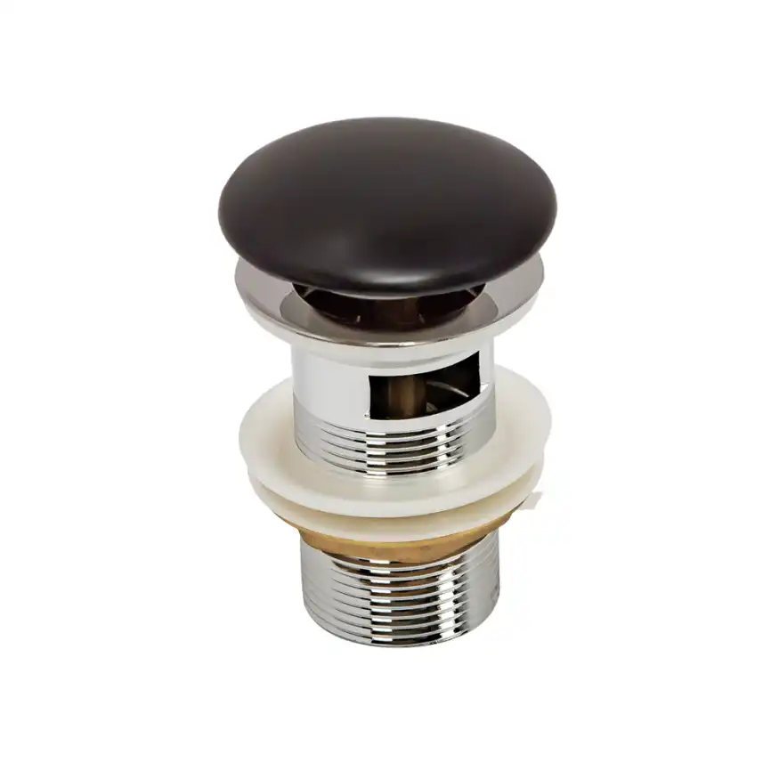 Рукомойник AVS Грэйс 37x25 L, черный матовый с донным клапаном фото 3