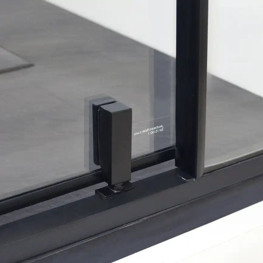 Душевая дверь WasserKRAFT Elbe 74P 90 см, 74P04, профиль Черный, стекло Прозрачное фото 8