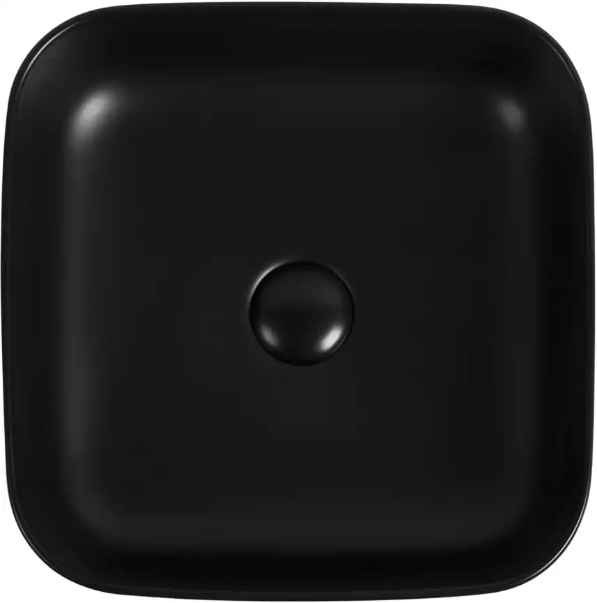 Раковина накладная Aquanet CITY-1-MB 38,5х38,5х14 квадратная, Черная матовая фото 4