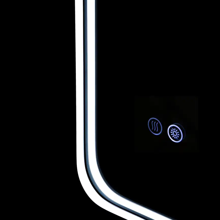 Зеркало с подсветкой AVS VI 70x100 см, антипар, черное матовое фото 9