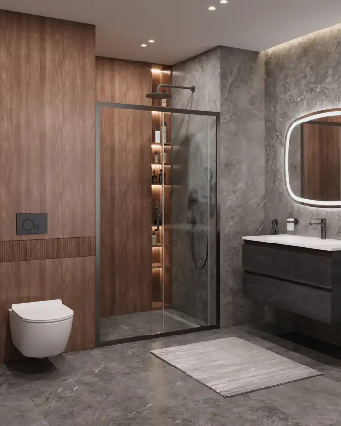 Душевая дверь CEZARES MOLVENO-BF-1-120-C-GM-IV стекло Прозрачное, профиль Оружейная сталь фото 5