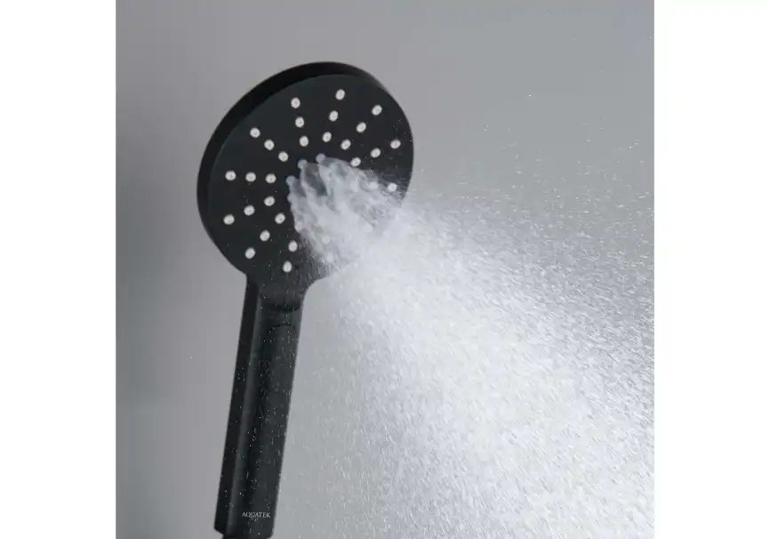 Душевая лейка Aquatek ОБЕРОН AQ2006MB, Черный матовый фото 5