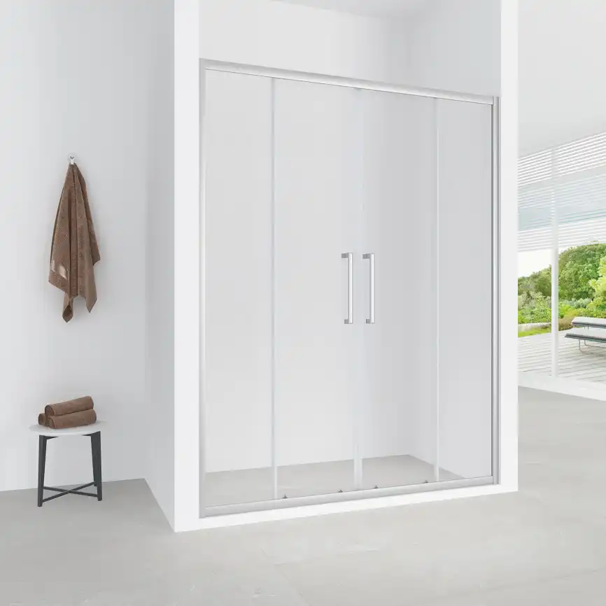 Душевая дверь Loranto 150 CS-AB04S-150, профиль сатин, стекло Прозрачное фото 5