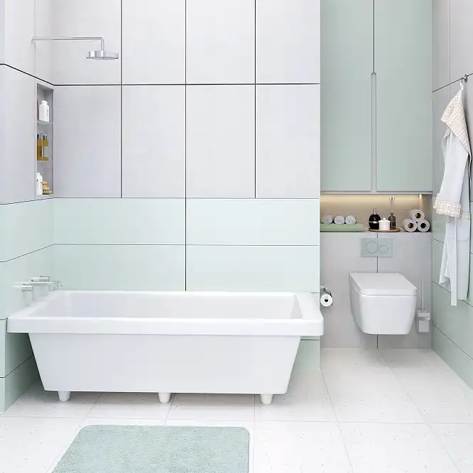 Ванна из литьевого мрамора  Aqua de Marco NESTOR 177х80 Белая 1180WNES фото 2