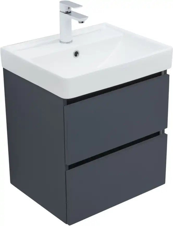 Тумба под раковину Aquanet Вега 2.0 50 маренго, подвесная, 337946 фото 5