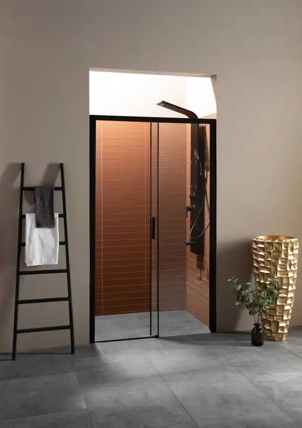 Душевая дверь Aquanet Pleasure 150 см, AE60-N-150H200U-BT, профиль Черный, стекло Прозрачное фото 10