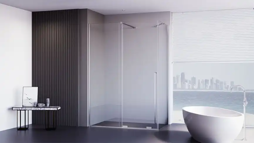 Душевой уголок  Veconi Premium Trento 150х80 PTC50-SP-15080-CH-01-C4, стекло Прозрачное профиль Хром фото 1
