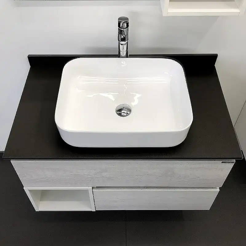 Тумба с умывальником Comforty Прага 90 Дуб белый, 00-00014424 фото 4