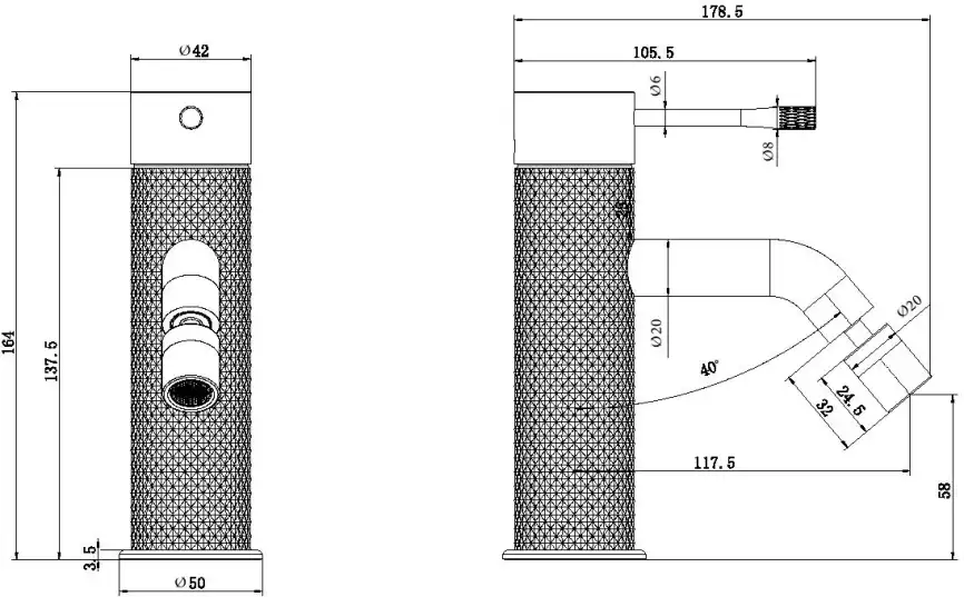 Смеситель для биде Allen Brau Priority 4.0 5.31С04-31 черный матовый фото 2