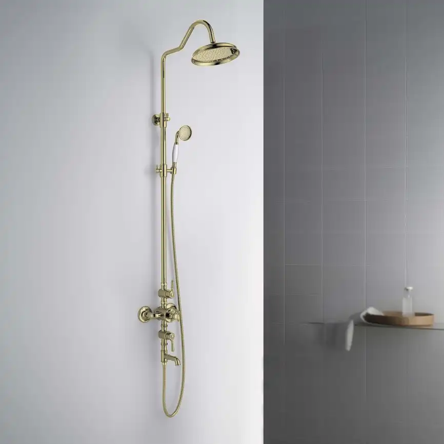 Душевая система Aquatek КЛАССИК AQ2543PG с термостатом, Золото глянцевое фото 7