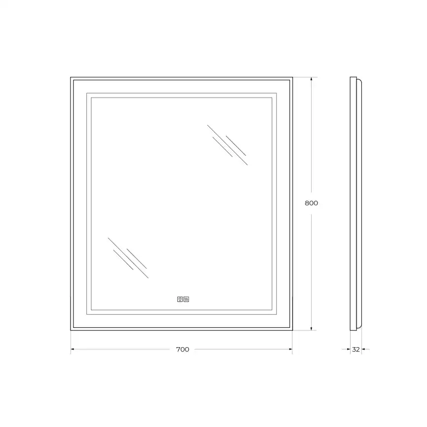 Зеркало BelBagno SPC-KRAFT-700-800-LED-TCH-WARM фото 9