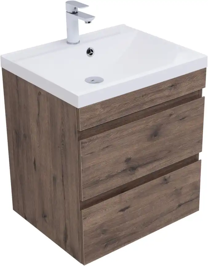 Тумба под раковину Aquanet Нота New 60 дуб веллингтон табак 334191 фото 5