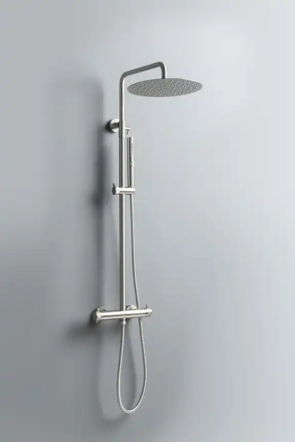 Душевая система Allen Brau Fantasy 5.11001-BN для душа без излива, термостатическая, с верхним душем, Никель браш фото 4