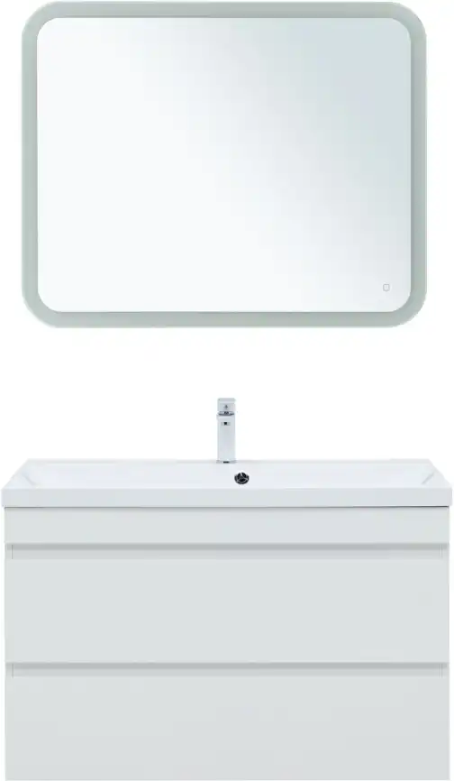 Тумба под раковину Aquanet Нота New 100 белый глянец 335420 фото 9