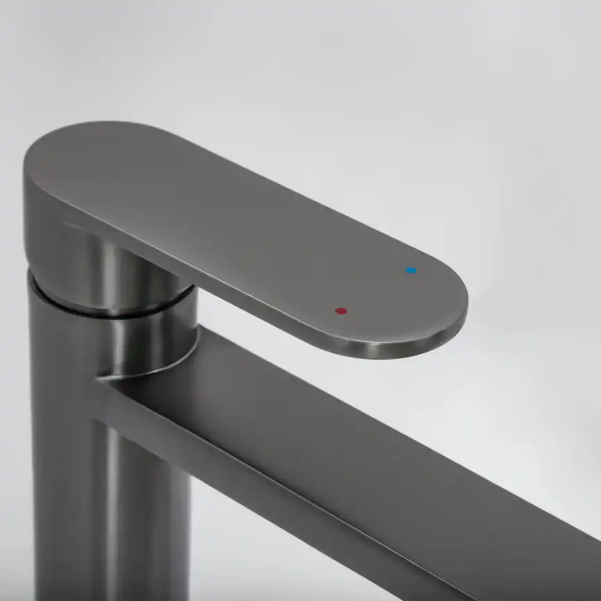 Смеситель для раковины AVS Beauty высокий, оружейная сталь, 811-551-GM фото 7