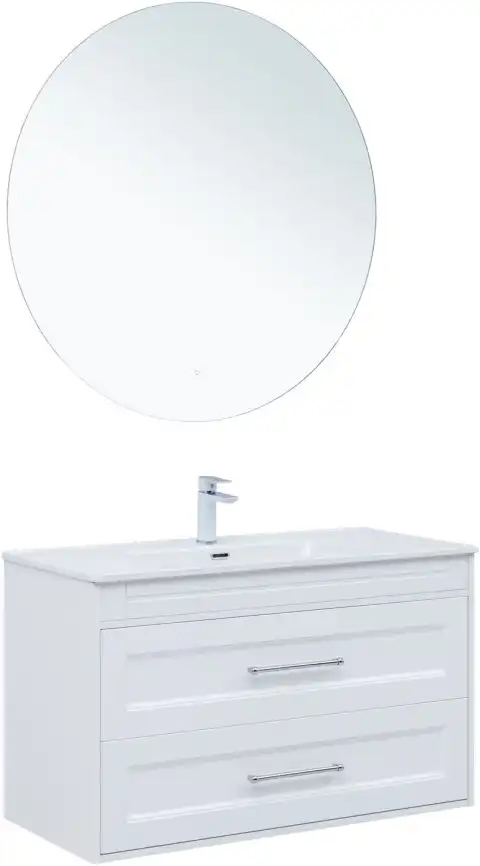 Тумба под раковину Aquanet Бостон New 100 белый сатин, 306369 фото 8