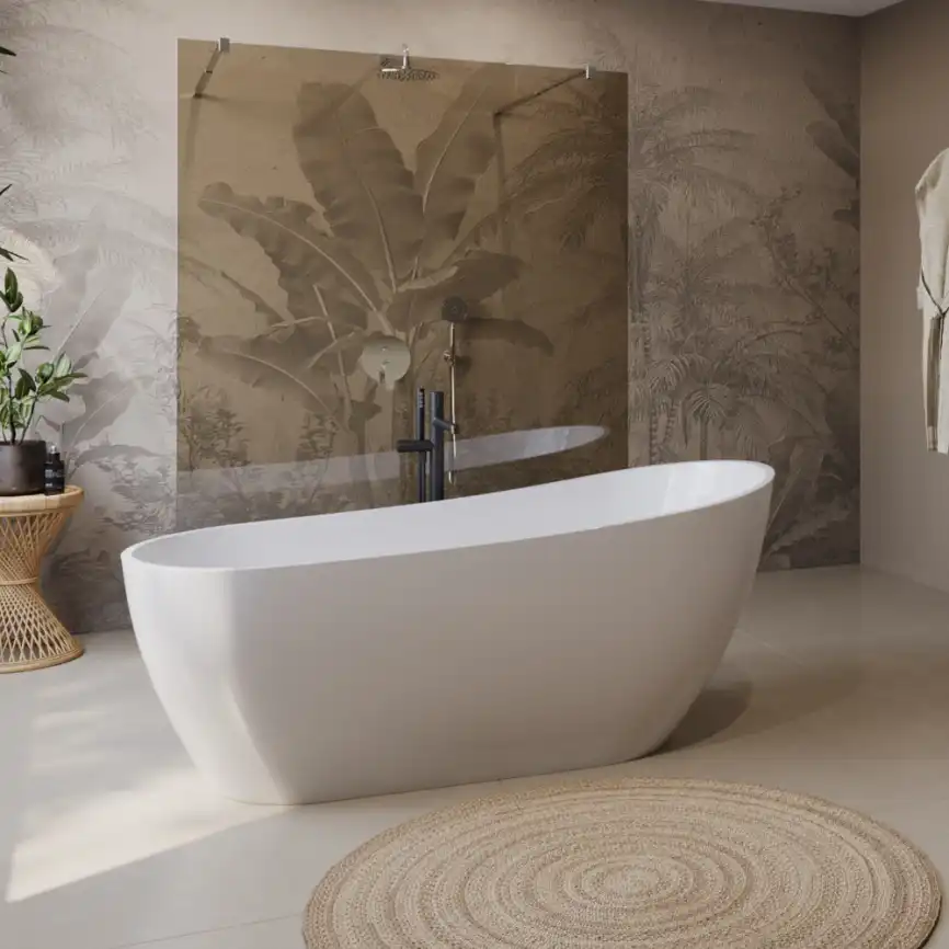 Акриловая ванна BelBagno 170х80 BB704-1700-800-K, отдельностоящая, Белая глянцевая фото 8