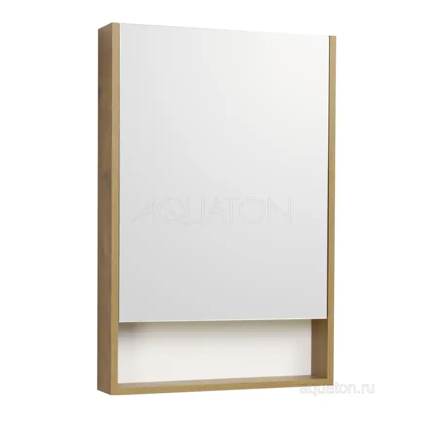 Зеркало-шкаф Aquaton Сканди 55 1A252102SDZ90  цвет, белый / дуб рустикальный фото 1