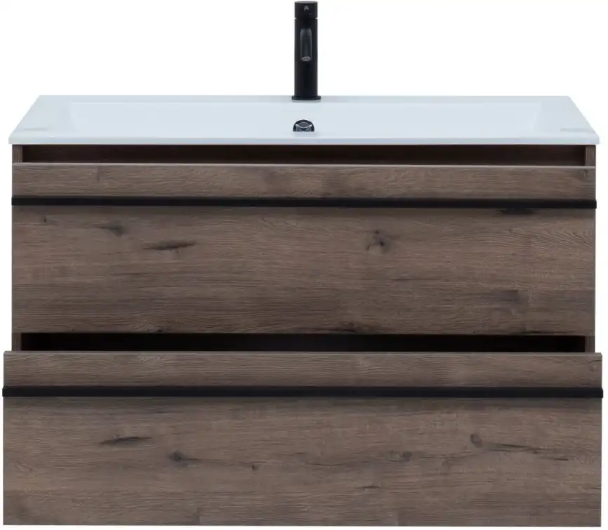 Тумба под раковину Aquanet Lino 90 Дуб Веллингтон 253913 фото 7