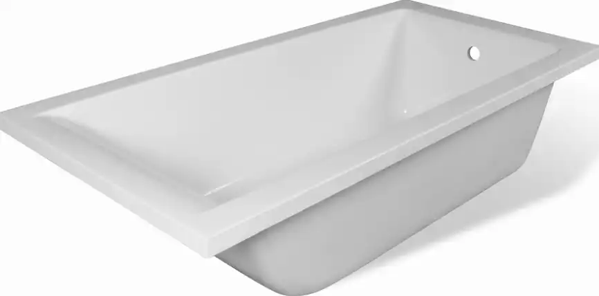 Ванна из искусственного мрамора Aquanet Bright Stone 160х70 AQ-00332876, Белая глянцевая фото 2