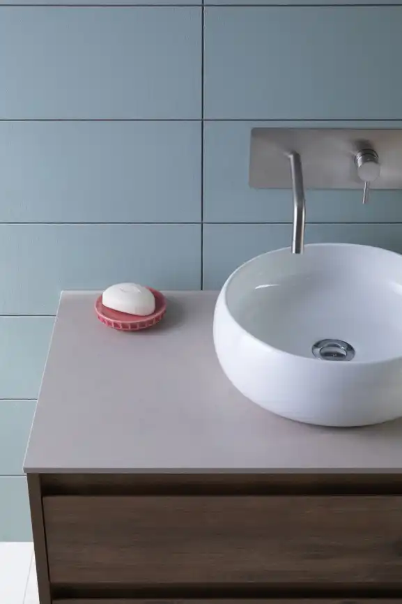 Раковина накладная Aquanet ROUND-1 36х36х13 круглая, Белая глянцевая фото 11