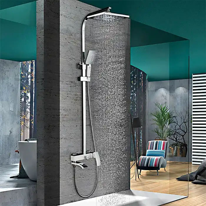 Душевая система Gappo G2407-8  с поворотным изливом, Хром / Белый фото 2